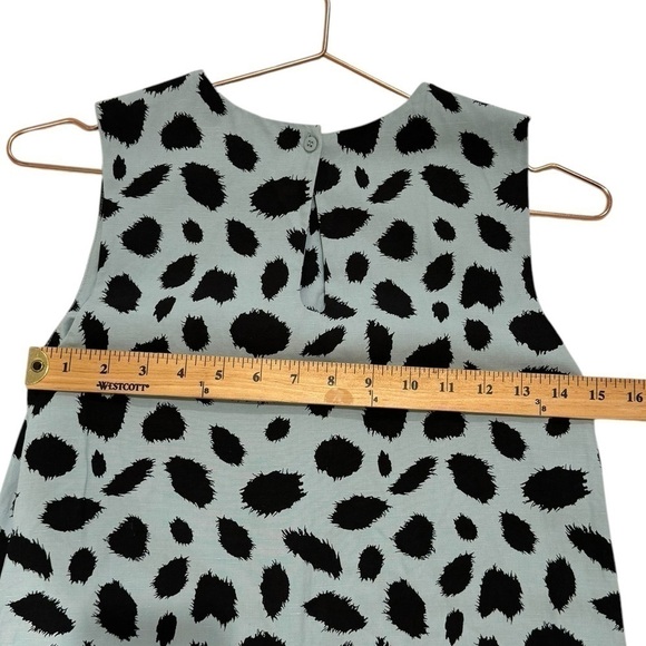 GORMAN Silk Linen Blend Blue and Black Animal Print Shift Dress Size US 2 VGUC - Picture 6 of 8